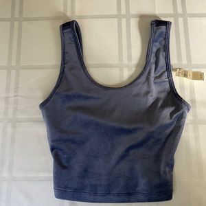 Aerie velvet cropped tank/sports bra, lightly lined built in bra.